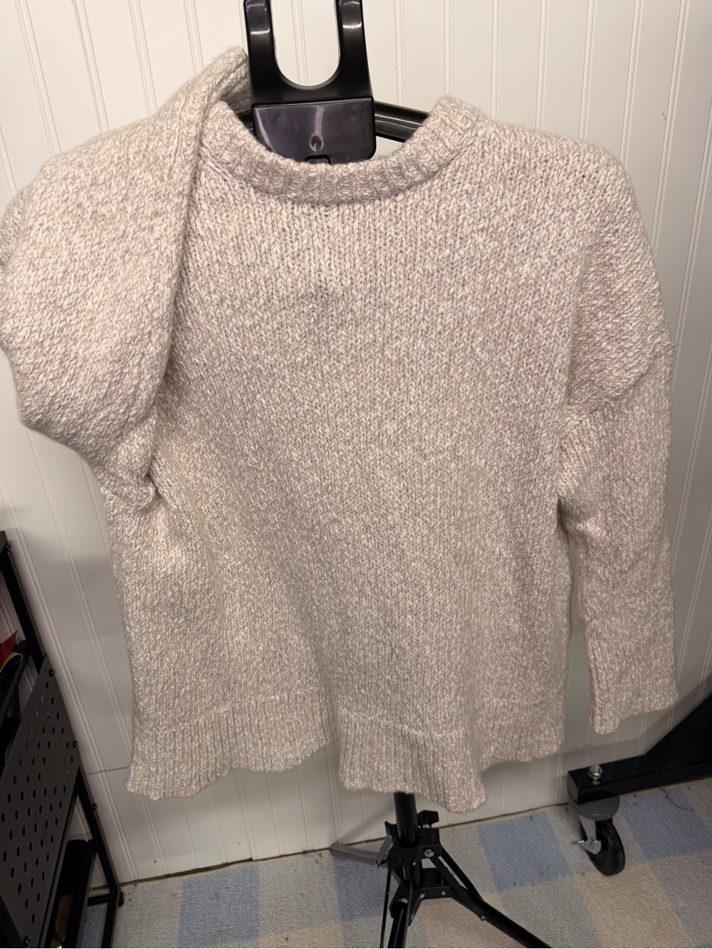 Nordstrom Cream Marled Crewneck Sweater